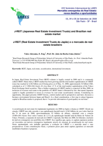 J-REIT (Japanese Real Estate Investment Trusts)