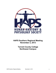 2013-10 Ft. Worth Regional - Human Anatomy and Physiology Society