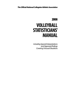 Volleyball StatiSticianS' Manual