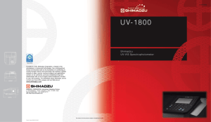 UV-1800 - Shimadzu Scientific Instruments