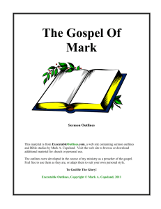 The Gospel Of Mark - Executable Outlines