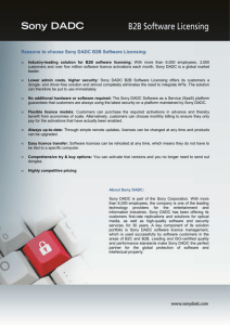Sony DADC B2B Software Licensing