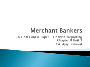 Merchant Bankers - ICAI Knowledge Gateway