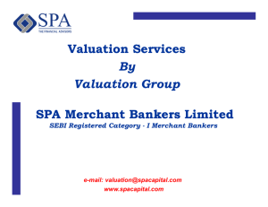 Valuation Services By Valuation Group SPA Merchant Bankers