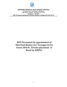 RFP Document for appointment of Merchant Banker