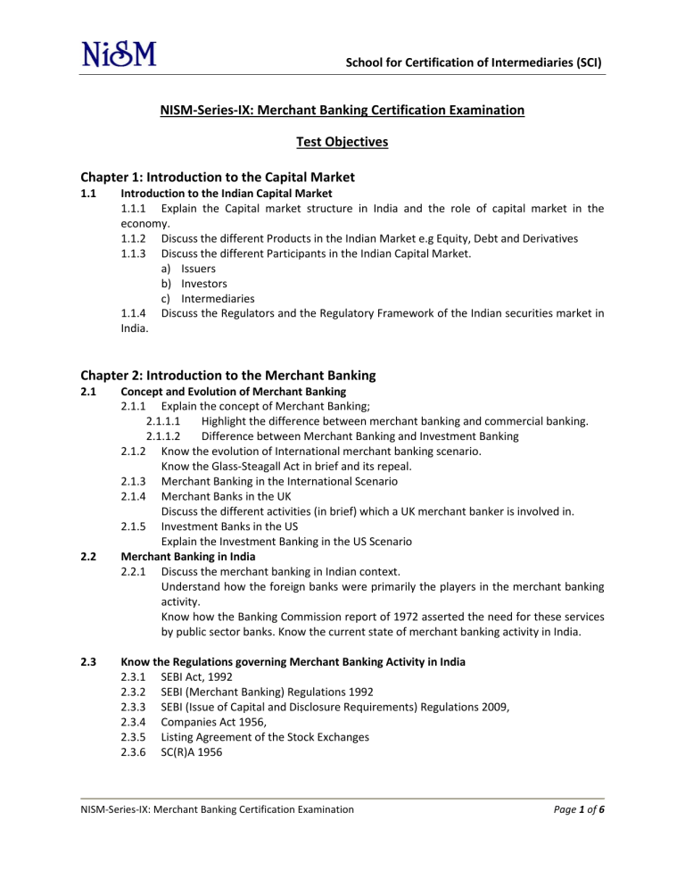 nism-series-ix-merchant-banking-certification