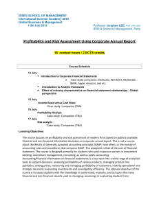 Profitability and Risk Assessment Using Corporate Annual Report