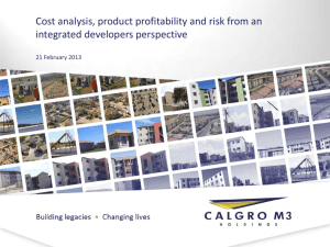 Cost analysis, product profitability and risk from an integrated
