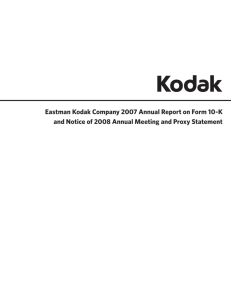 Eastman Kodak Company 2007 Annual Report on Form 10