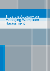 Tripartite Advisory on Managing Workplace Harassment