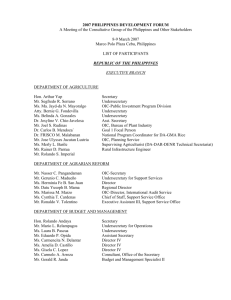 List of Participants of the 2007 PDF, March 8-9, 2007