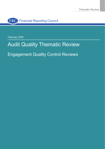 Audit Quality Thematic Review