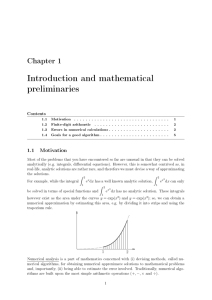 Introduction and mathematical preliminaries