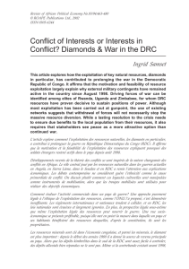 Conflict of Interests or Interests in Conflict? Diamonds & War in