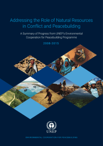 report - Disasters and Conflicts