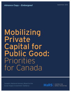 Mobilizing Private Capital for Public Good