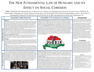 THE NEW FUNDAMENTAL LAW OF HUNGARY AND ITS EFFECT