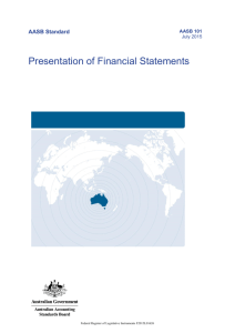 Presentation of Financial Statements