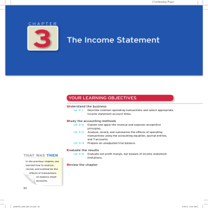 Chapter 3 - The Income Statement