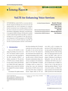 VoLTE for Enhancing Voice Services