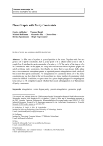 Plane Graphs with Parity Constraints