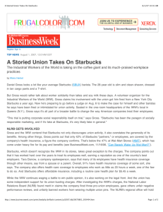 A Storied Union Takes On Starbucks