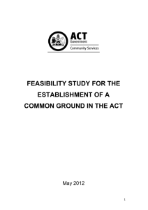 FEASIBILITY STUDY FOR THE ESTABLISHMENT OF A COMMON