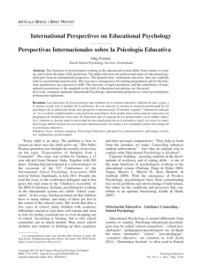 International Perspectives on Educational Psychology