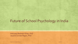 Future of School Psychology in India
