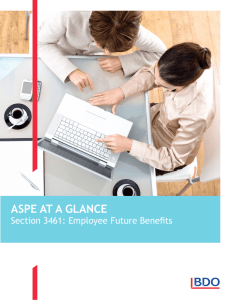 ASPE at a Glance - Section 3461: Employee Future Benefits