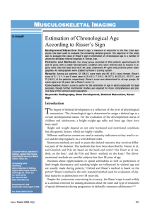 Estimation of Chronological Age According to Risser's Sign