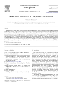 SOAP-based web services in GIS/RDBMS environment