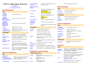LINUX Admin Quick Reference