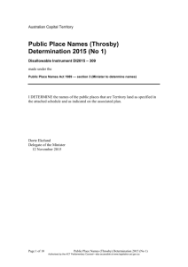 Public Place Names (Throsby) Determination 2015 (No 1)