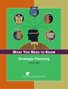 Strategic Planning - National Standards for US Community