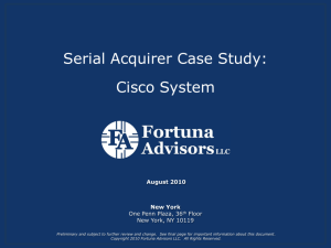 Serial Acquirer Case Study: Cisco System