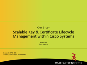 Case Study: Scalable Key and Certificate Lifecycle Management