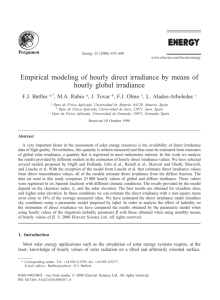 Empirical modeling of hourly direct irradiance by means
