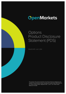 Options Product Disclosure Statement (PDS)