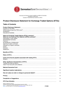 Product Disclosure Statement for Exchange Traded Options (ETOs)