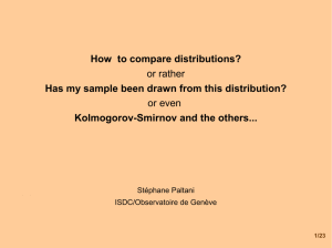 How to compare distributions? or rather Has my sample been drawn