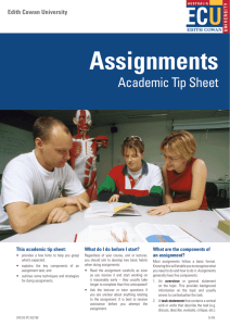 Assignments - Edith Cowan University