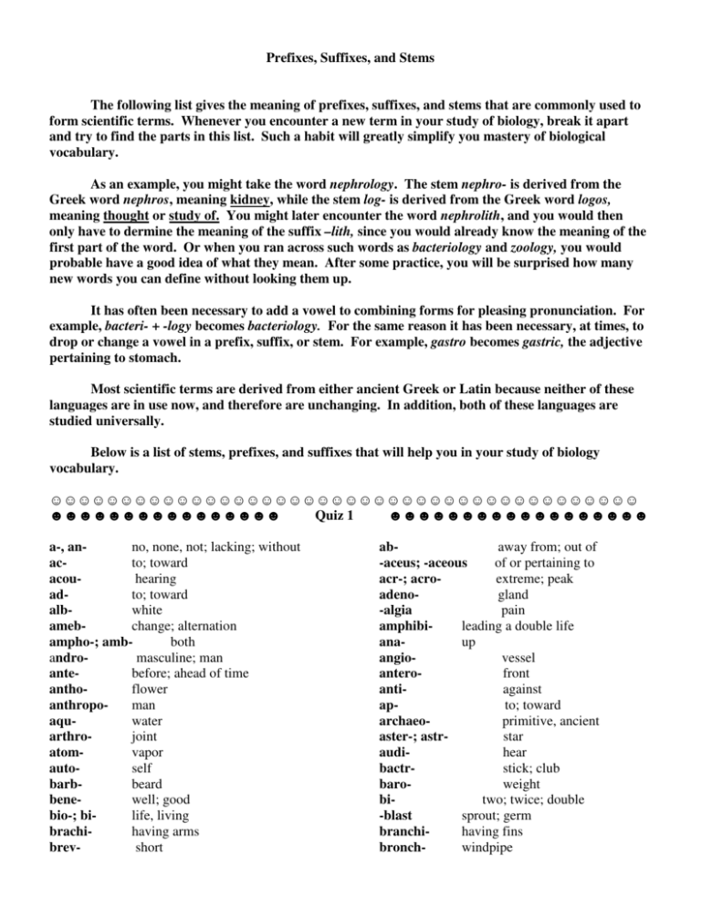 oid suffix words list
