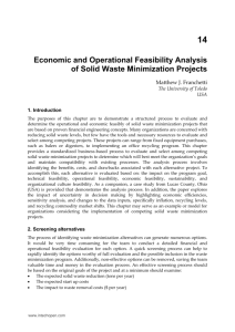 Economic and Operational Feasibility Analysis of Solid Waste