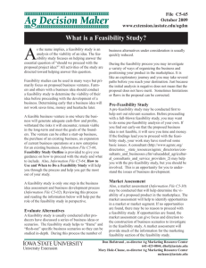 What is a Feasibility Study? - Iowa State University Extension and