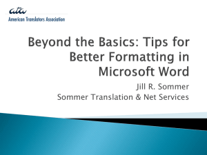Beyond the Basics: Tips for Better Formatting in Microsoft Word