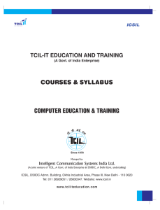 courses & syllabus computer education & training - TCIL