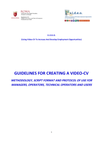 guidelines for creating a video-cv