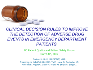clinical decision rules to improve the detection of adverse drug