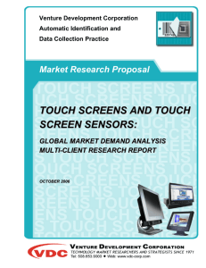 touch screens and touch screen sensors